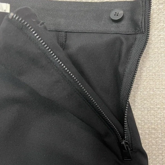 Everlane Dress Pants The‎ Side-Zip Ankle Stretch Cotton Work Womens Black Size 6 - Picture 3 of 15